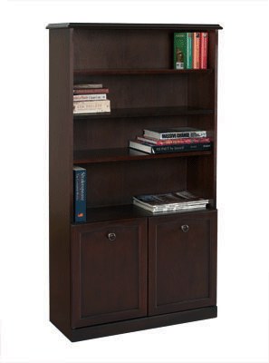 Nathan Furniture Hampton Bookcase with 2 Doors & 3 Shelves