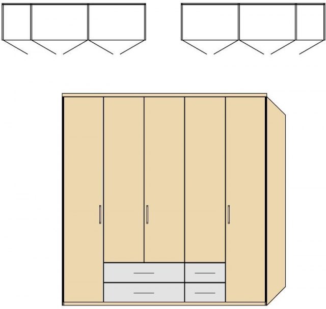 Disselkamp Disselkamp Balance Wardrobe (5 hinged doors)