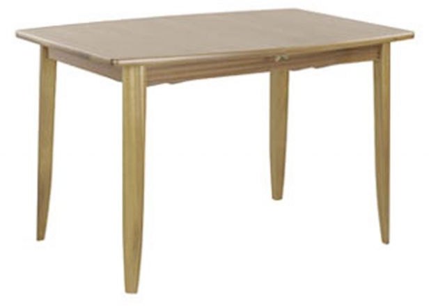 Qualita Furniture Nathan Shadows Small Boat Shaped Dining Table on Legs. Oak Finish.
