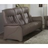 Himolla Rhine 3 Seater Sofa in Earth Leather - Side view