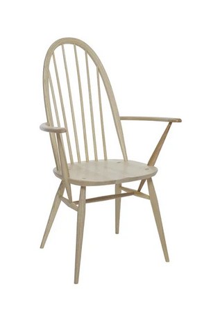 Ercol Windsor Quaker Dining Armchair, Windsor Back Chairs With Arms