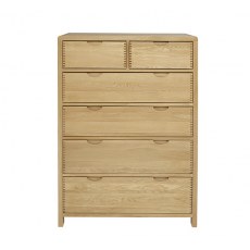 Ercol Bosco 6 Drawer Tall Wide Chest.