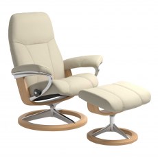 Stressless Consul Small Signature Base Recliner with Stool SPECIAL OFFER