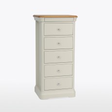 TCH Cromwell CRO802 5 Drawer Tall Narrow Chest.