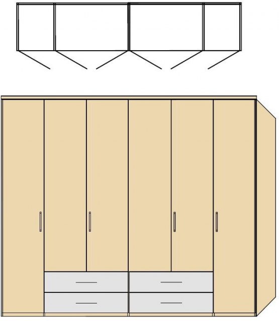 Disselkamp Disselkamp Balance Wardrobe (6 hinged doors)