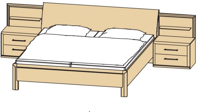 Disselkamp Disselkamp Coretta Double Bed (With Shelves)