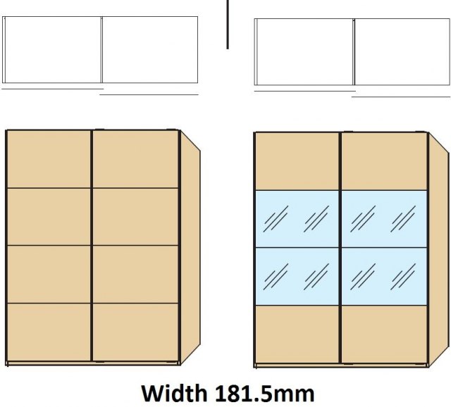 Disselkamp Disselkamp Coretta Wardrobe (2 sliding doors)