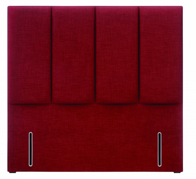 Hypnos Francesca Headboard in euro-slim and Linoso 200 Red upholstered fabric.