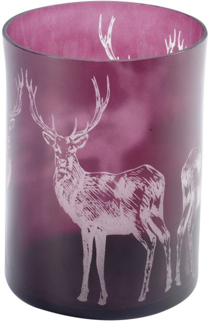 Reindeer Clear Red Large Hurricane