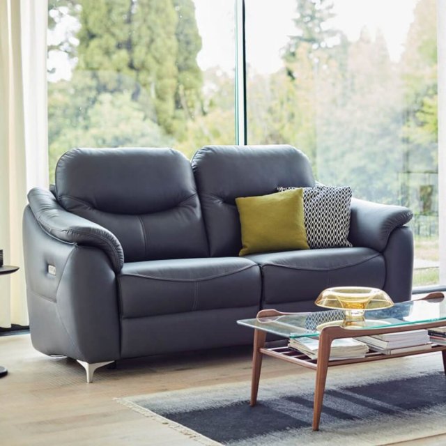 G Plan Furniture G Plan Jackson 3 Seater DBL Eclectic Recliner Leather Sofa