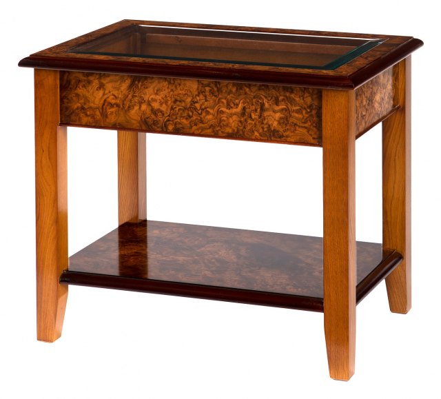 Ashmore Reproduction Furniture Ashmore WA106 Glass Top Side Table.