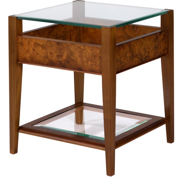 Ashmore Reproduction Furniture Ashmore WA810 Glass Top & Bottom Lamp Table.