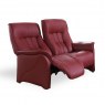 Himolla Rhine 2 Seater Manual Recliner - Red leather