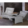 Himolla Rhine curved sofa in white leather