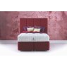 Hypnos Francesca Headboard in euro-wide and Linoso 200 Red upholstered fabric.