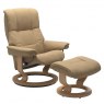 Stressless Mayfair Medium Classic Paloma Sand Recliner with Stool SPECIAL OFFER