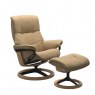 Stressless Mayfair Medium Signature Paloma Sand Recliner with Stool SPECIAL OFFER